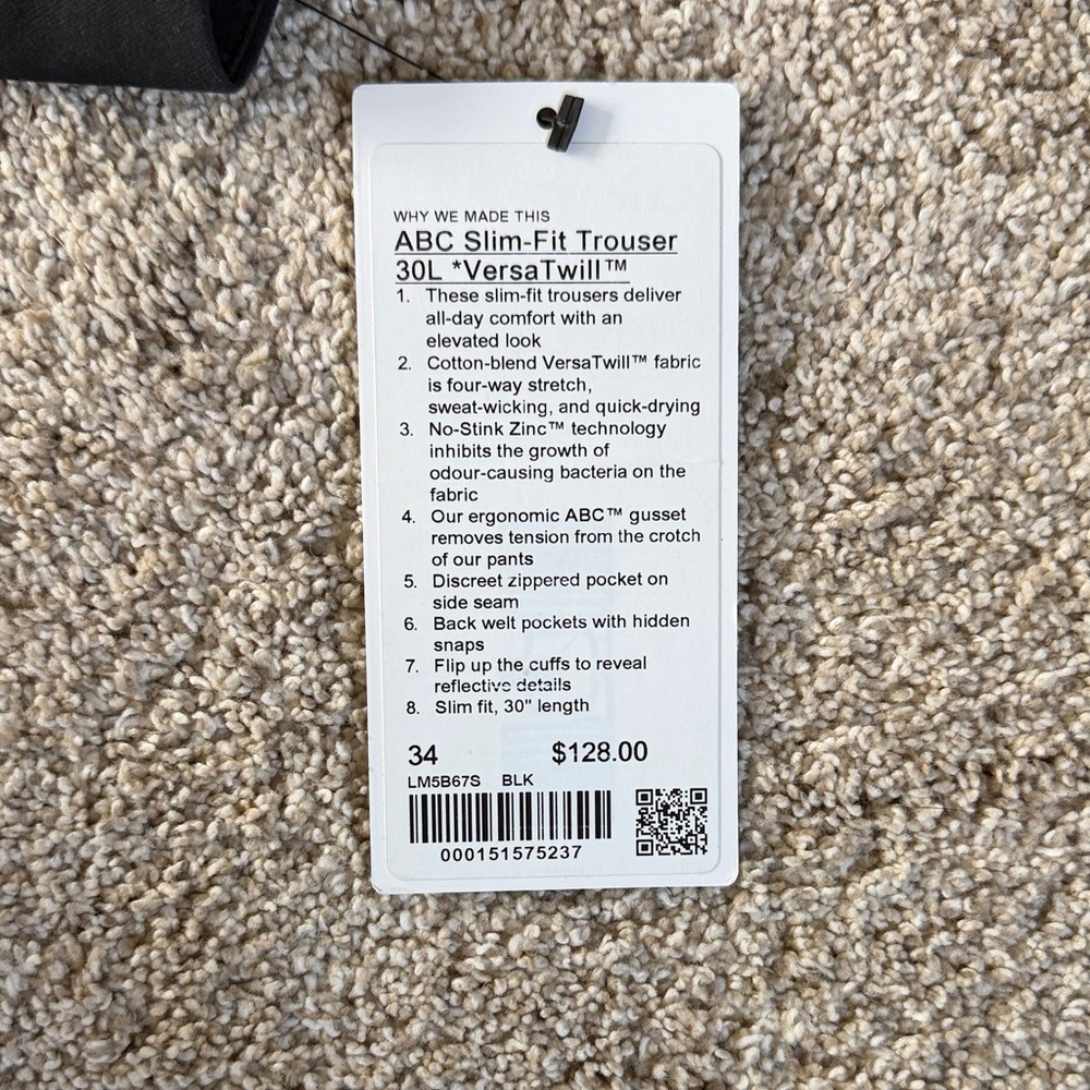 Lululemon ABC slim-fit trouser NwT - Picture 2 of 4
